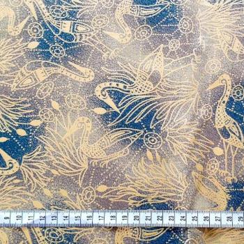 Preview: BROLGA DREAMING Aborigines Stoff aus Australien